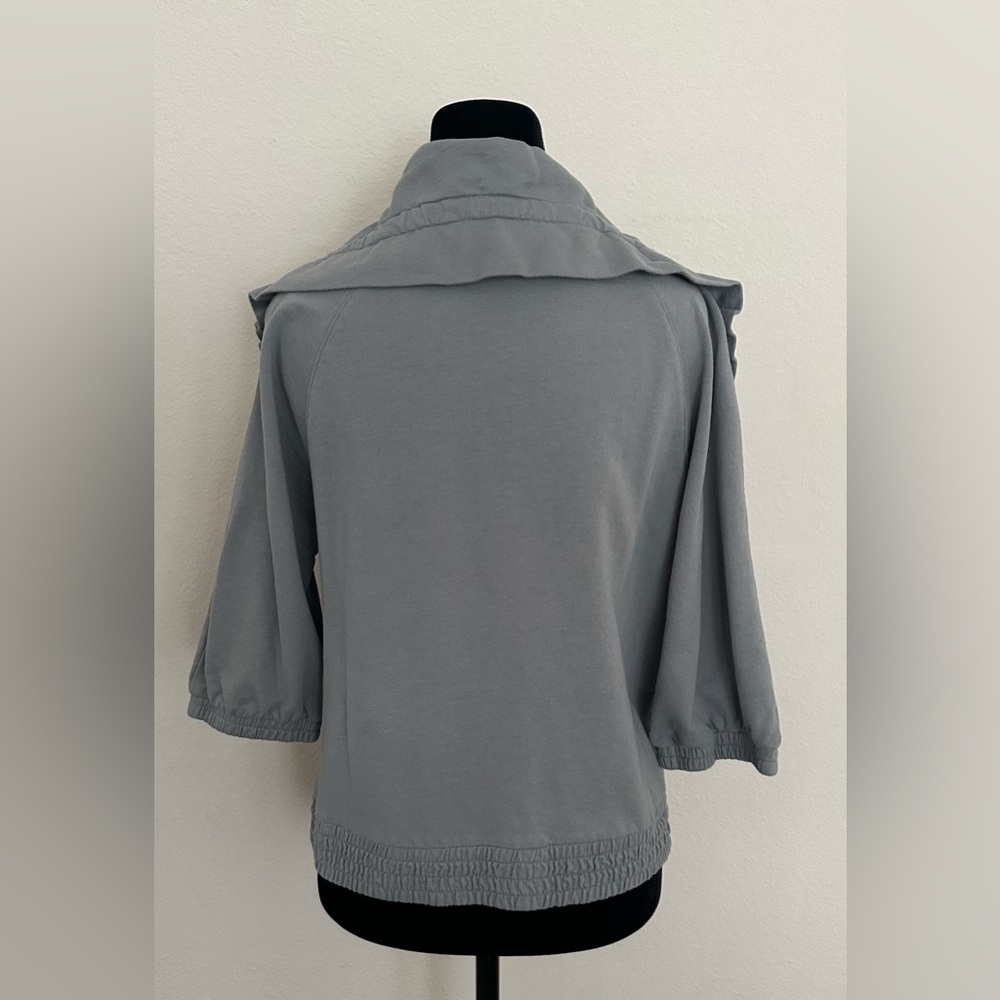 LOFT Slate Ruched Sleeve Jacket - Picture 2 of 16